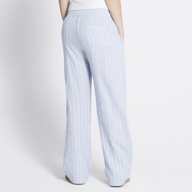 Linen blend pants "Roxy striped star" Blue